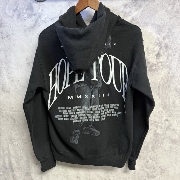 NF Real Music Hope Tour MMXXIV Black Hoodie Men’s Size Small 19x25 - Picture 2 of 16
